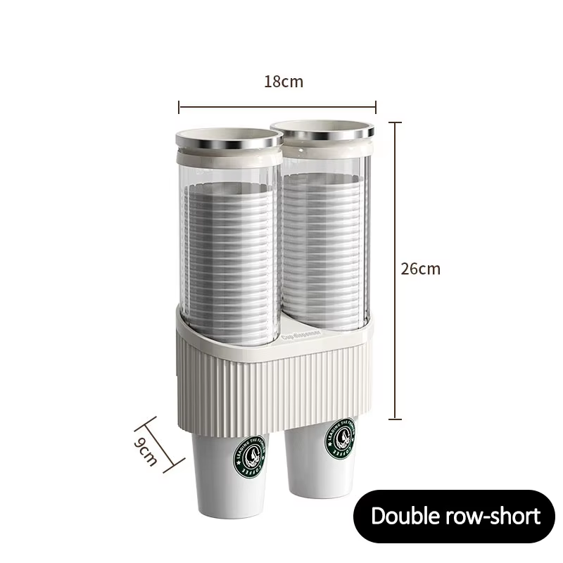 Einweg-Becherhalter zur Wandmontage, Wasserspender, hochwertiger Pappbecherhalter, Wassertasse, Aufbewahrungsbar, Thekenregal: Burgunderrot