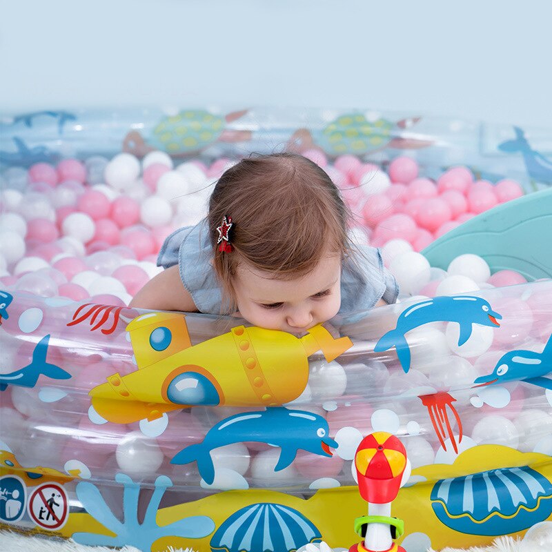 183*33CM Inflatable Plastic Circular Swimming Pool Undersea World Patter 3 level Swimming Pool Outdoor Pool