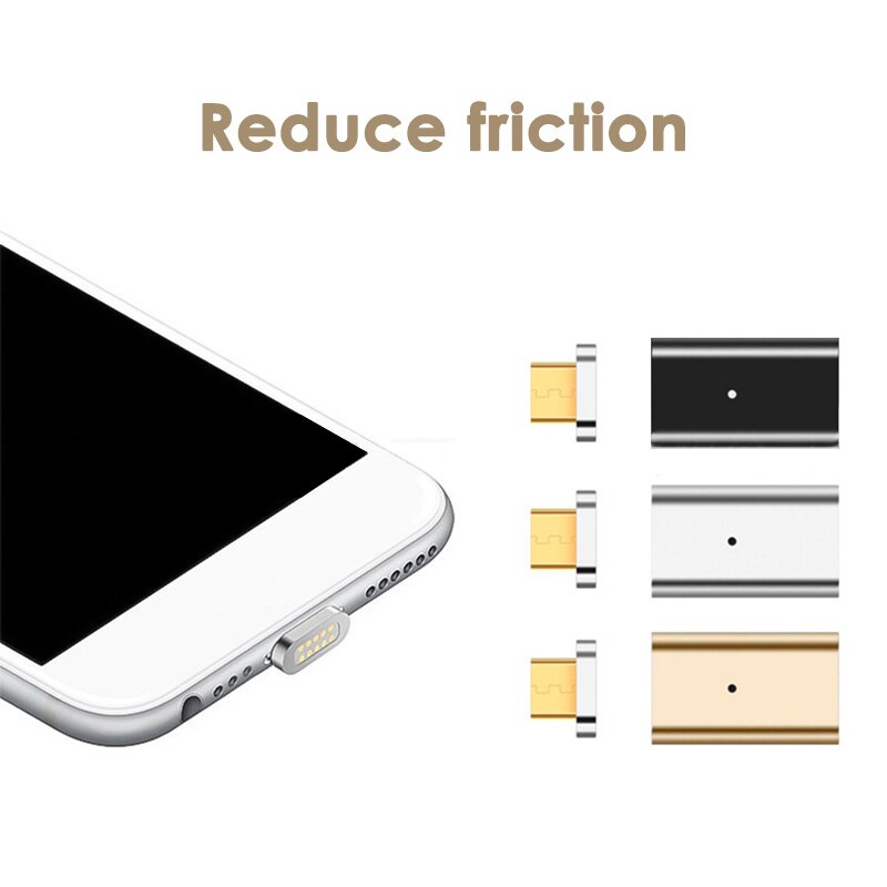 Magnetische Usb Adapter Man-vrouw Micro Usb Naar Voor Iphoneios Android Type Usb C 8 Pin 3in1 Datakabel converter Adapter