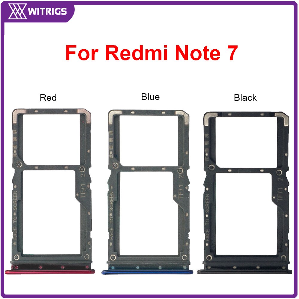 Witrigs SIM Kaart Lade Houder Slot Socket voor Xiaomi Redmi Note 7