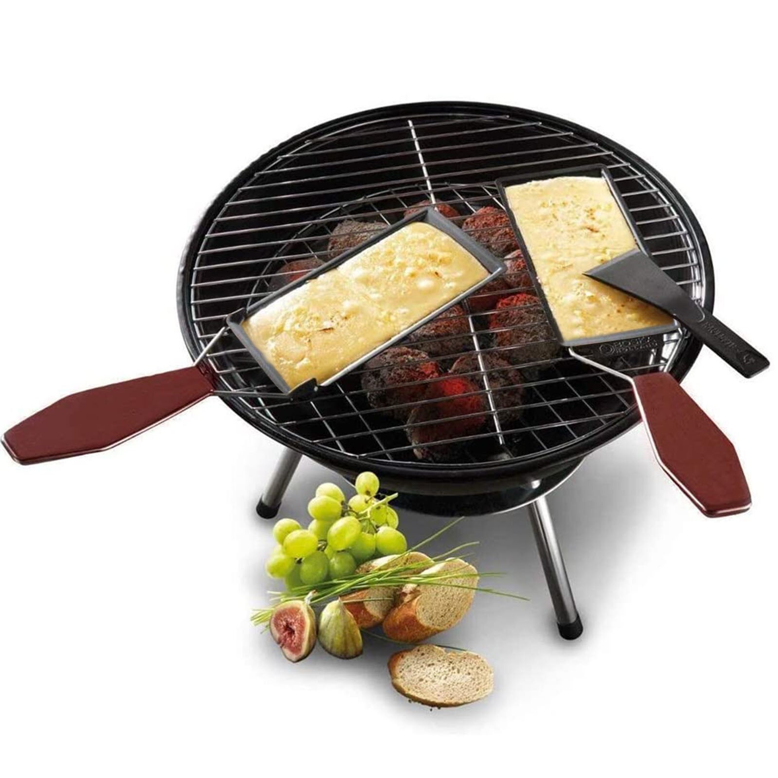 Barbeclette Cheese Non Stick Melting Pan Mini Cheese Baking Tray For Home Wire Handle Baking Pan With Small Spatula#45