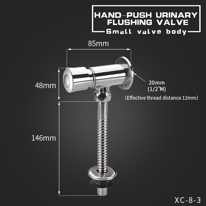 Copper Urinal Flush Valve, Hand-Push Urinal Flush Valve, Toilet Urinal Switch, Delay Valve