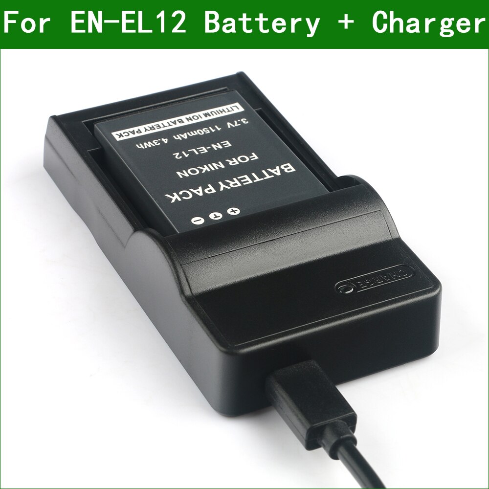 EN-EL12 ENEL12 En EL12 Digitale Camera Batterij + Lader Voor Nikon Coolpix S9300 S9400 S9500 W300 A900 S9900 B600 S610 s710