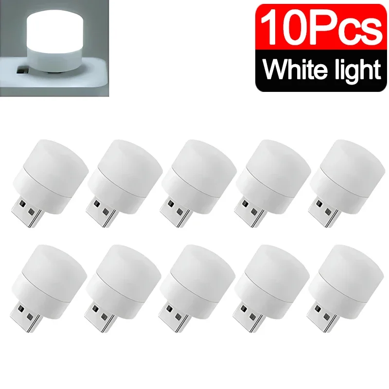Mini bombillas de luz nocturna USB protección ocular blanca cálida luz de lectura de libros enchufe USB PC lámpara LED de carga de energía móvil: orange