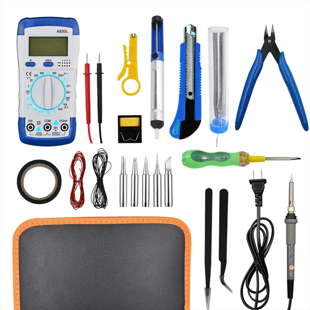 A830L Multimeter Electric Soldering Iron Set 23-piece Set Adjustable Temperature Soldering Iron 60W Household Soldering Iron Set
