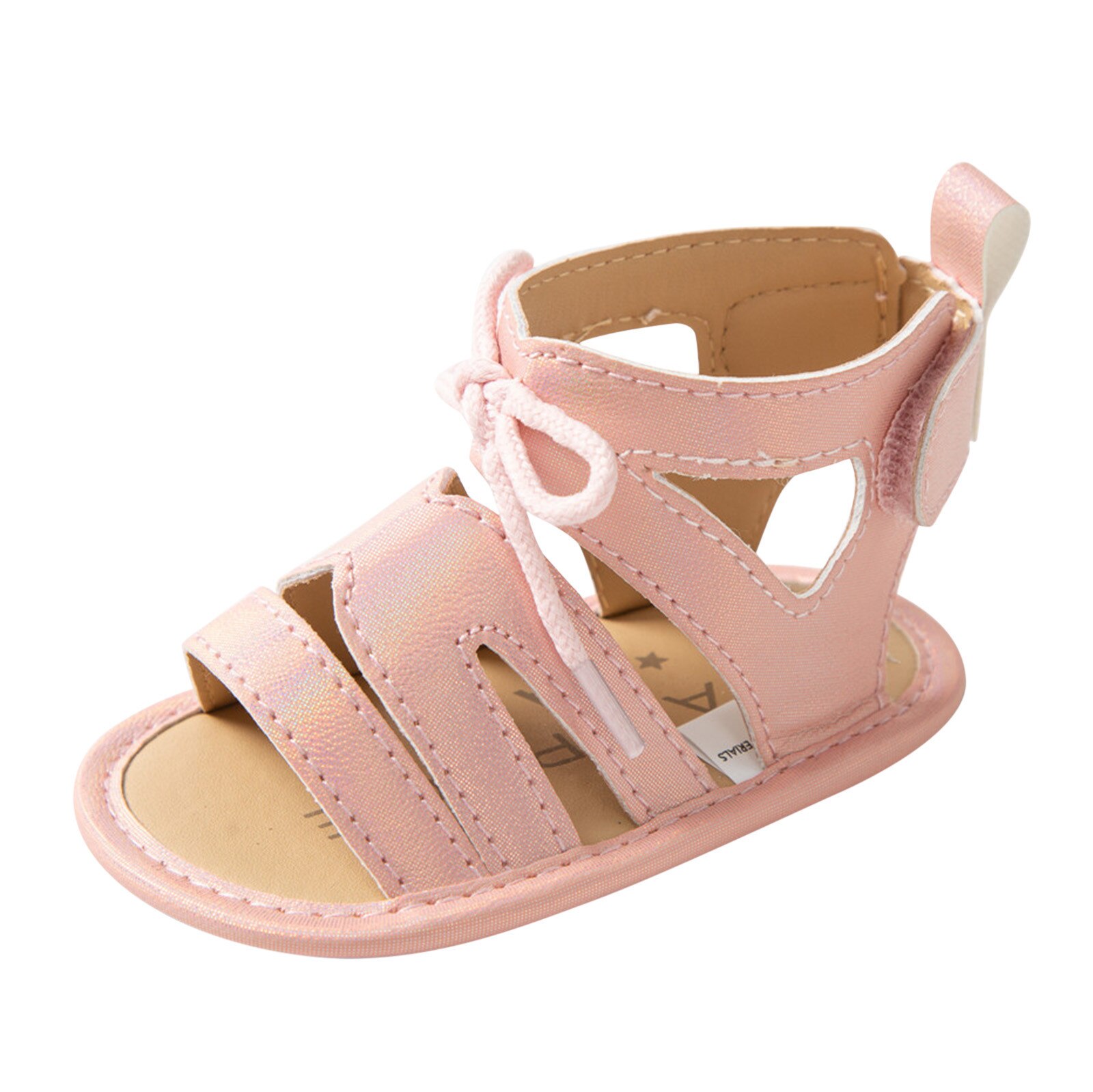 6-18M Baby Meisjes Veter Sandalen Zachte Non-Slip Rubberen Zool Platte Wandelschoenen Baby Sandalen Schoenen peuters Kids Schoenen Sandaal