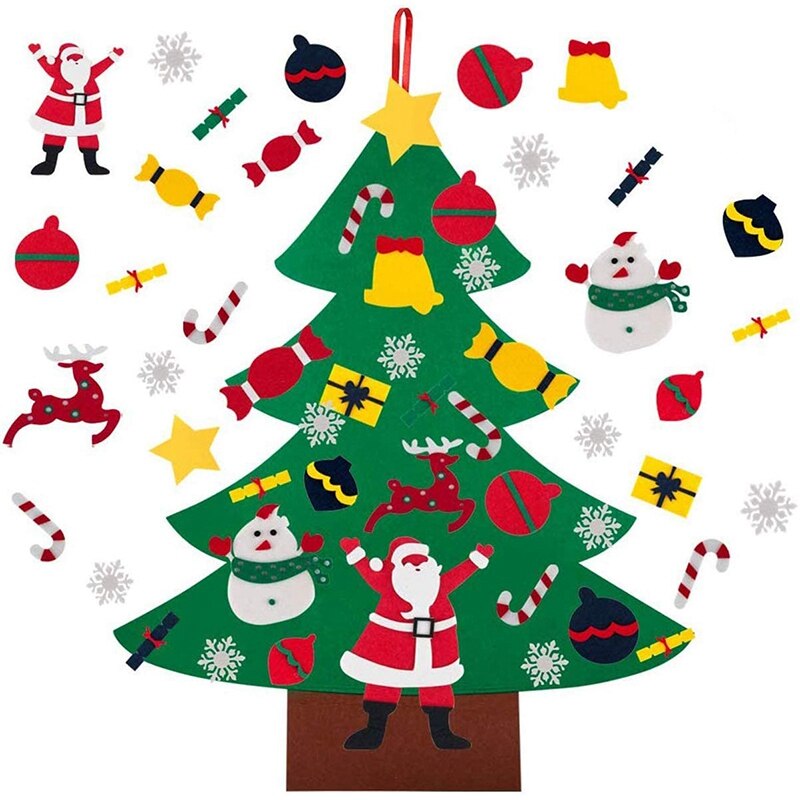 96 Cm Diy Vilt Kerstboom Voor Diy Kerstversiering Muur Opknoping Kerstboom Woondecoratie