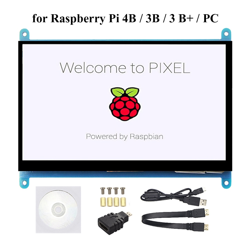 Raspberry Pi 7 zoll Touch Screen 1024*600 TFT HDMI Display LCD Acryl Halterung für Raspberry Pi 4 3 modell B 4B 3B 3 B + Plus