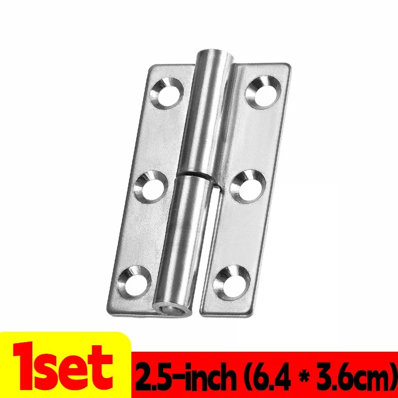 1-10Pcs Detachable Hinge Slip Joint Flag Lift Off Stainless Steel Removable Swing Hinge for Home Cabinets Wardrobes and Doors: Silver