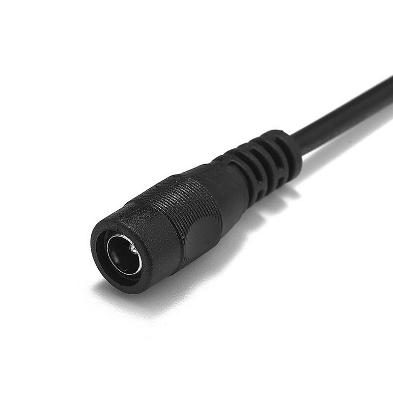 12V DC Power Extended Cable 1m/2m/3 /5m For Lamp Camera Black Male To Female PVC Material 5.5*2.1mm