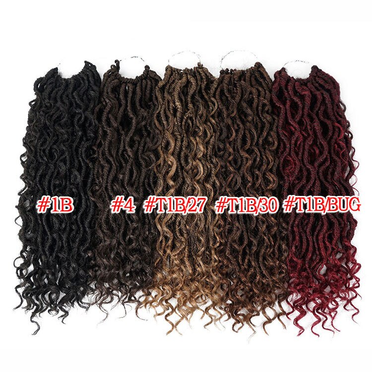 River Locs Crochet Braids Ombre Synthetic Braiding Hair Bohemian locks Crochet Goddess Locs Hair Extensions