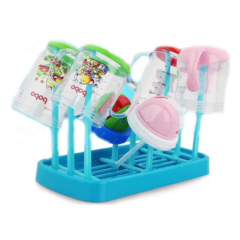 Sutteflaskestativ opvask græs græsplæne tørrestativ holder babyskål sippy kop organiser bestikholder