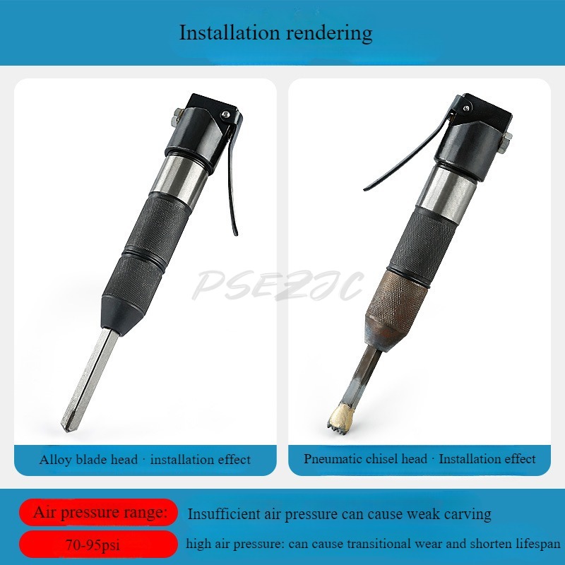 Pneumatic Carving Machine Stone Processing Carving Pen Alloy Knife Tail Chiseling Trimming Duck Head Stone Carving Tool