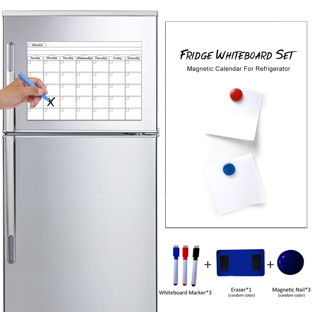 Magnet whiteboard hjemmekontor køkken køleskab kalender magnet tør slette tavle white boards wallsticker tidsplan opslagstavler