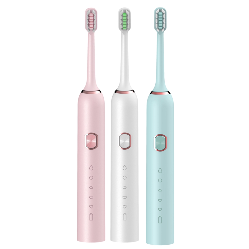 Vibration Electric Toothbrush Waterproof Smart Timer Automatic Vibration Waterproof Tooth Brush Replacement Head