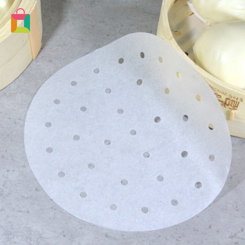 100Pcs Tijdelijke Bamboe Steamer Papier Cake Maken Steamer Papier Stoomboot Mat Keuken Tool