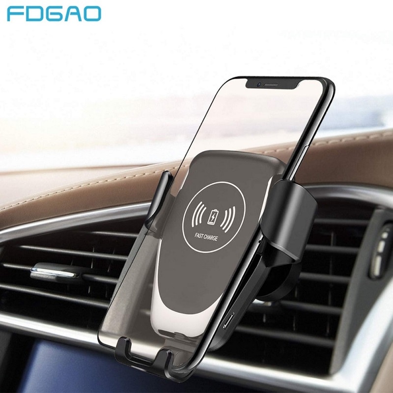 Fdgao Qi Auto Draadloze Oplader Ontvanger Voor Iphone 11 Pro Xs X Xr 8 Snelle Draadloze Opladen Auto Telefoon Houder voor Samsung S10 S20