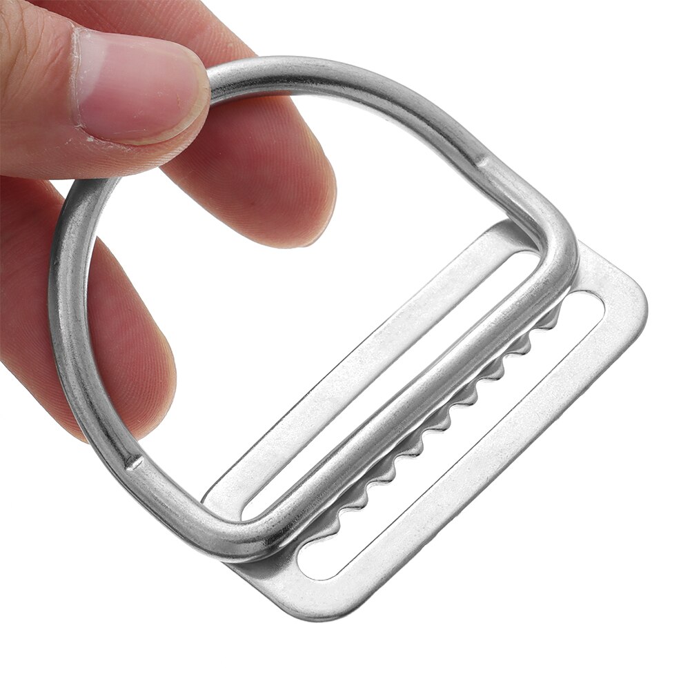 2" Stainless Steel Scuba Diving Weight Belt Slide Keeper D Ring Webbing Harness Belt Retainer Stopper Freediving BCD Accessoires