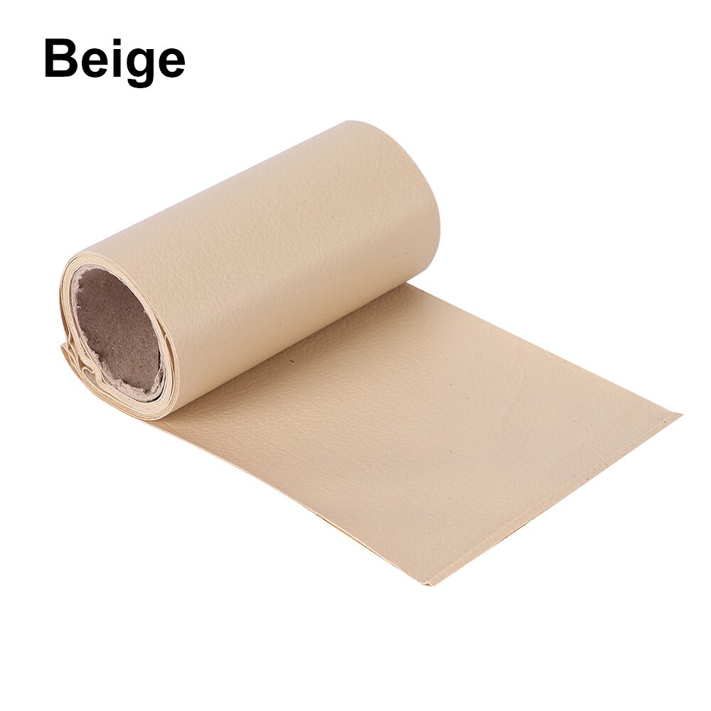 1Roll Leather Patches Self-Adhesive PU Repair Patch Couches Repair Stickers For Sofas Bags Furniture Driver Seats: beige