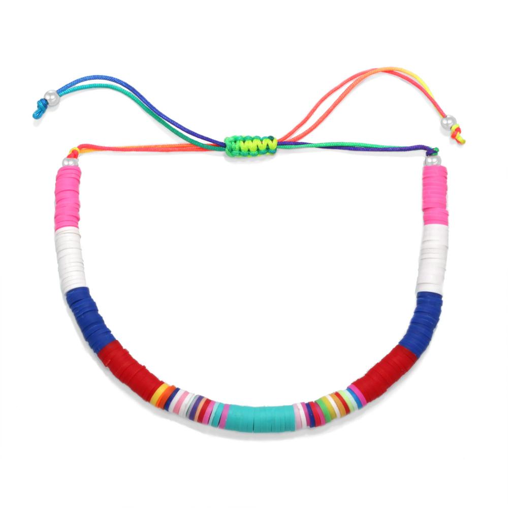 6 millimetri Arcobaleno Multicolore Del Polimero perline Heishi Regolabile Cavigliera Donne 2020 nuovo proprietà Elegante disco di Perline Gioielli Fatti A Mano Il Suo