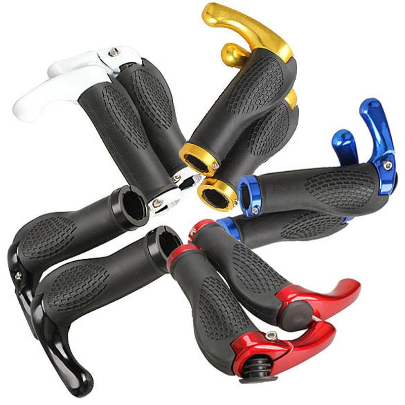 Cycling Lock-On Handlebar Ergonomic Anti-Skid Rubber Grips Bicycles Bike Bar Ends Multicolor 3D Aluminum MTB Road Cycling Parts