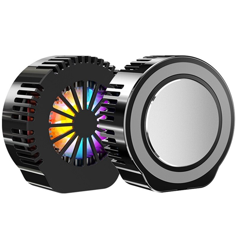 Portable Universal Magnetic Cooler Semiconductor Metal Radiator Mobile Game Cooling Fan For Smartphones/Tablets: black