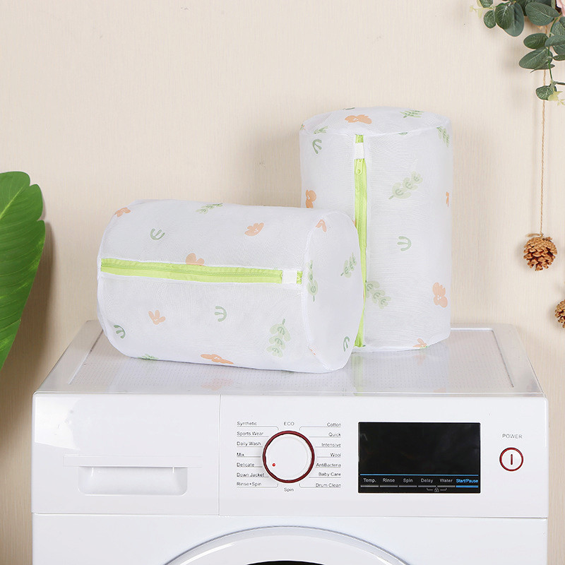 Floral Printing Mesh Machine Wash Laundry Bag Underwear Bra Washing Bag Laundry Organizer for Dirty Clothes Cloth Laundry Basket