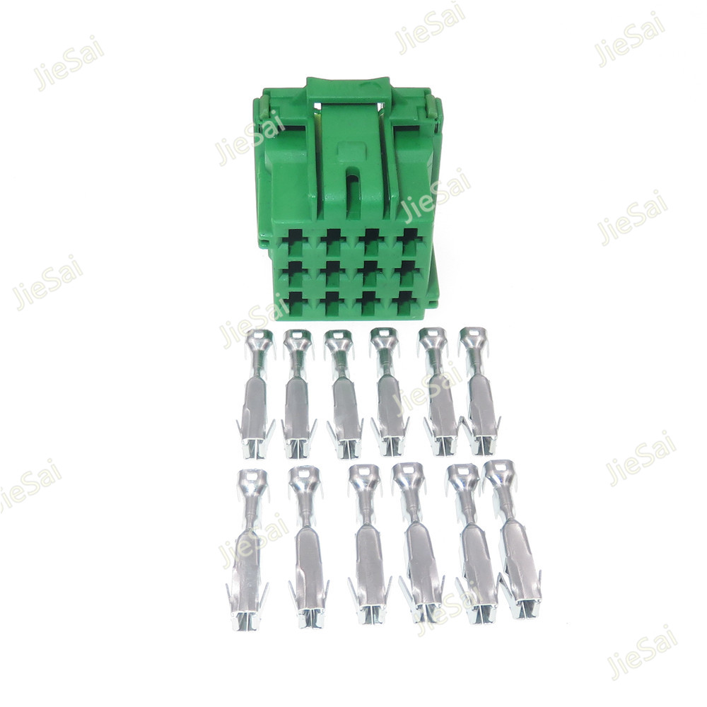 12 Pin 1-967627 8-968972-1 Auto Car CD Player Plug Wire Socket Female Male Connector: army green