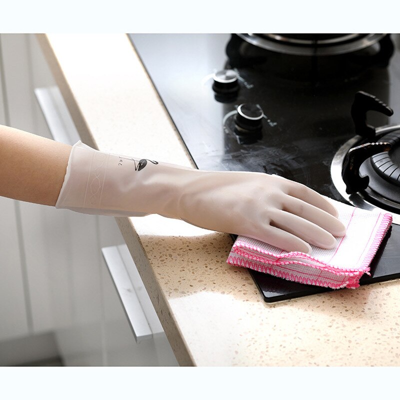 Guantes de goma para lavar platos, limpieza de ropa y comida