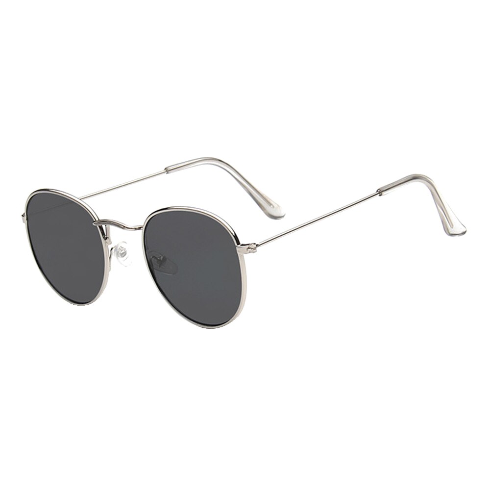 100% Polarizd Zonnebril Vrouwen/Mannen Ronde Motorcycle Zonnebril Drive Óculos De Sol Gafas: WHITE