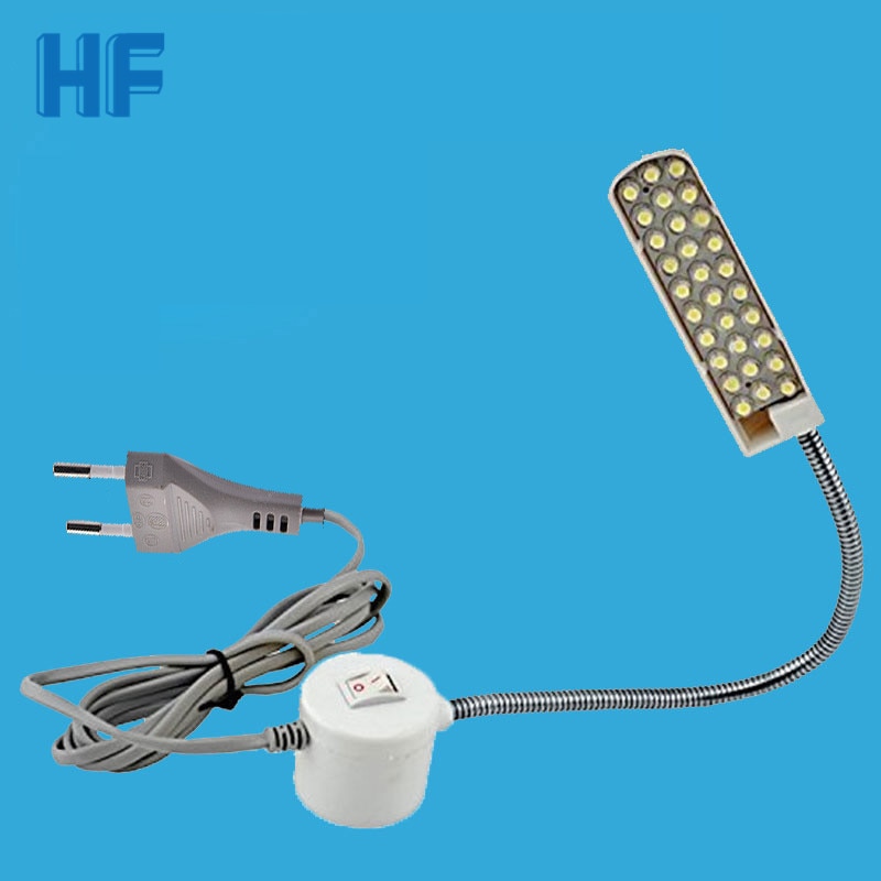 LED Machine Sewing Light 220v Table Desk Work Lamp 30 LED Sewing Gooseneck Tools Accessories Light with Magnetic Mounting Base