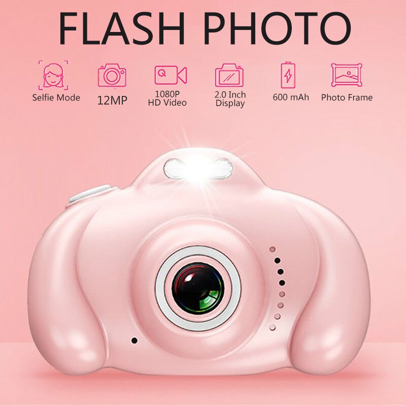 Speelgoed Camera Mini 2.0 Inch Hd Ips Scherm Kinderen Kids Camera 1080P Video Recorder Flash Foto 12MP Camcorder Voor kids