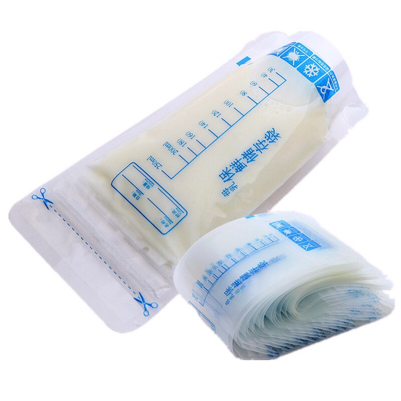 Sac de stockage de lait maternel de stockage de nourriture de bébé 5 pièces 250ml sacs de congélateur de lait mère lait sans BPA bébé sûr sacs d'alimentation alimentation