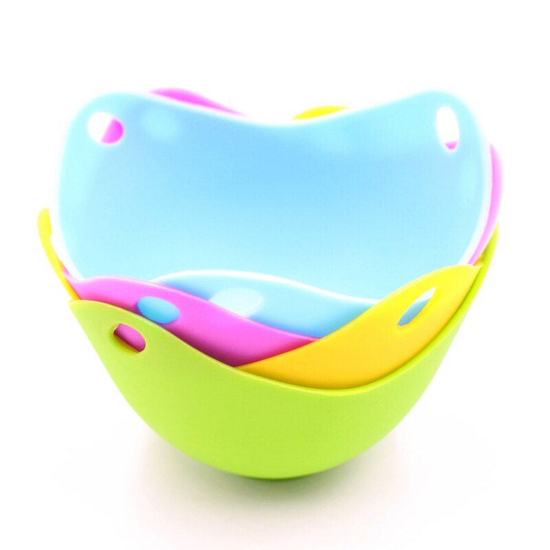 1/4pc Silicone Steamed Egg Bowl Multi-function Egg Box Egg Poacher Cookware Poached Baking Cup Kitchen Cookware Baking Mold