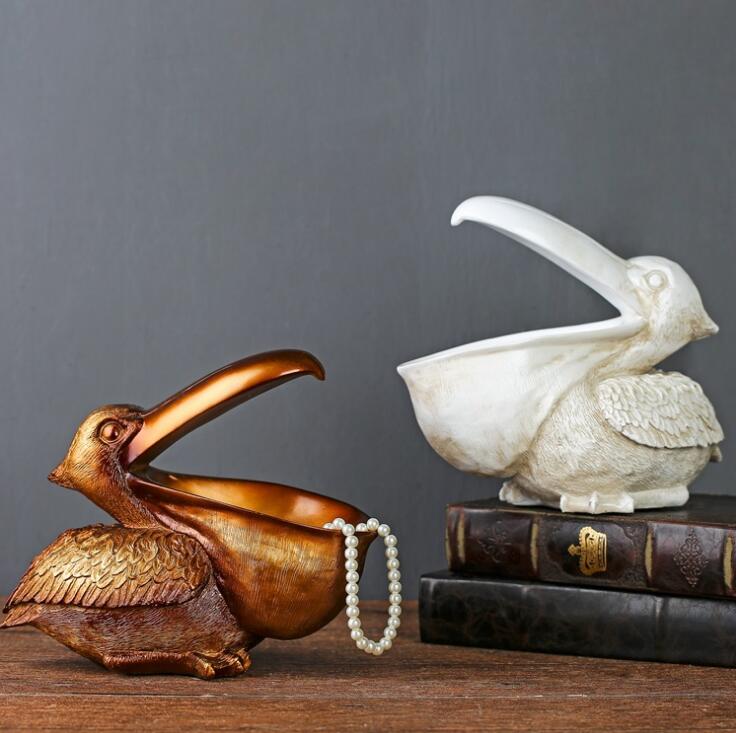 Nordic Toekan Ornament Decoratie Sieraden Sleutel Opslag Hars Grote Vogel Ambachten Decoratie Woonkamer Entree Kantoor Tafel standbeeld