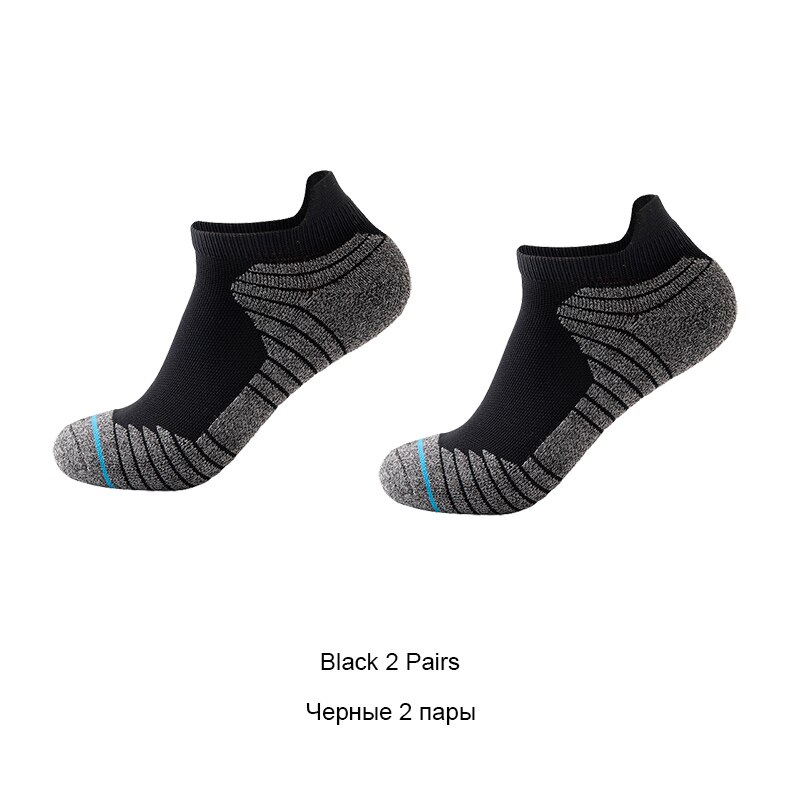 Men athletic socks no show running socks outdoor man sport socks cycling walking socks VKMONY: Black2