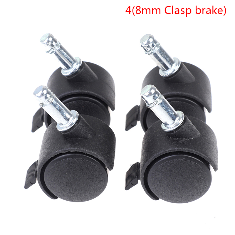 4 Pc 30mm Chair Wheels Furniture Casters Swivel Casters Brake Wheel Replacement Universal Chair Wheel Office Chair Casters: A4