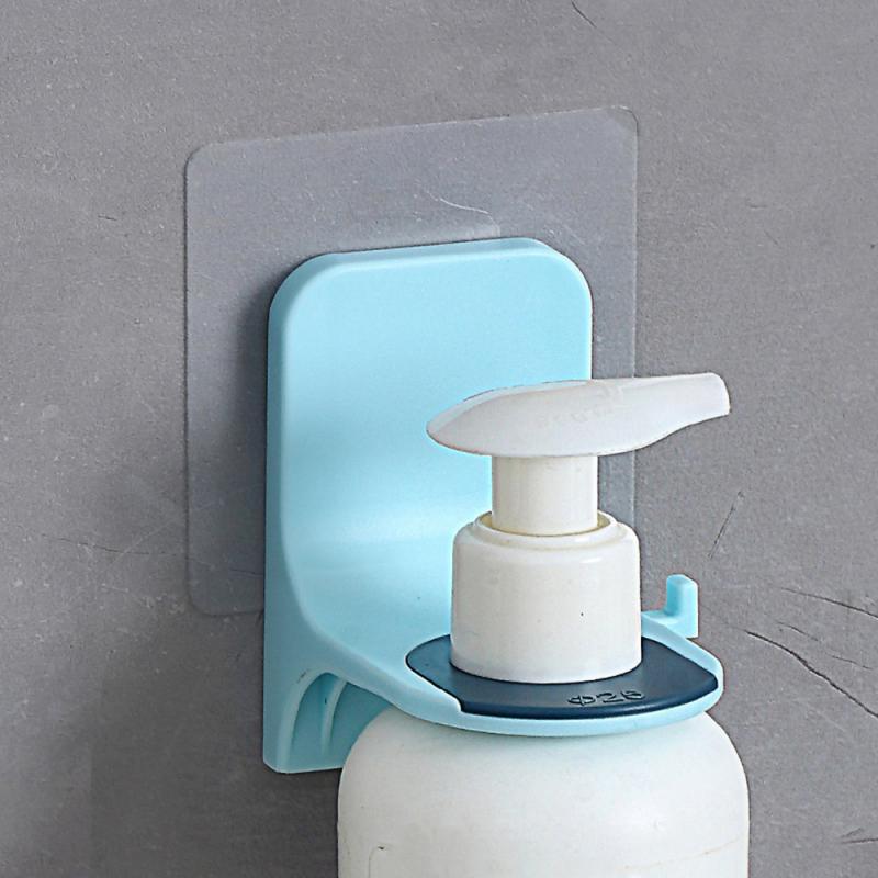 Badeværelse arrangør vægmonteret plast shampoo flaske hylde shower gel rack flydende sæbeholder selvklæbende hylder bøjle: 03