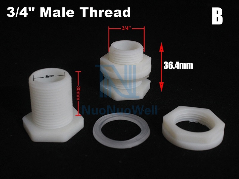 Plastic Water Tank Connectors Fish Tank Accessories Pool Bucket Inner Outer Wire Adapter Drainage Aquarium Bulkhead Joints: B