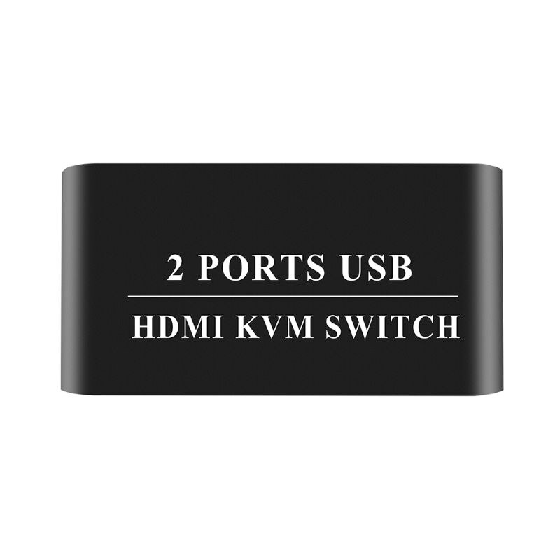 4K KVM Switch 2-Port USB Manual Switcher Box Keyboard Mouse Splitter