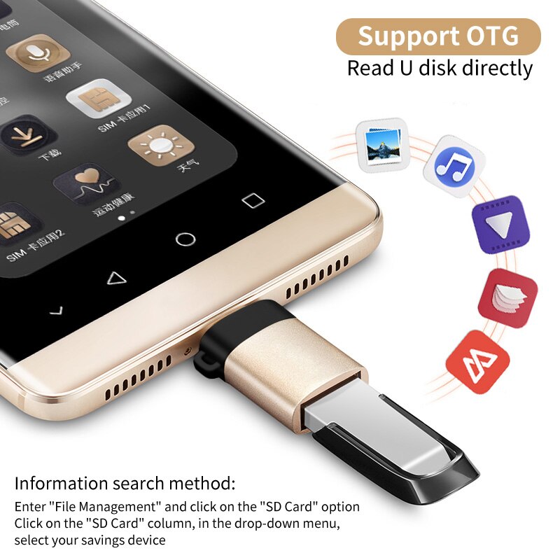 ANKNDO USB 3,0 Zu Typ C OTG Adapter Für Macbook Profi Luft Samsung S10 S9 USB OTG Kabel praktisch Adapter Conventer USB C OTG