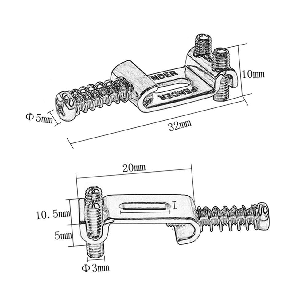 Silletas de puente para guitarra eléctrica rodillos de níquel, Tremolo, silletas de puente para Stratocaster Telecaster, 6 unidades