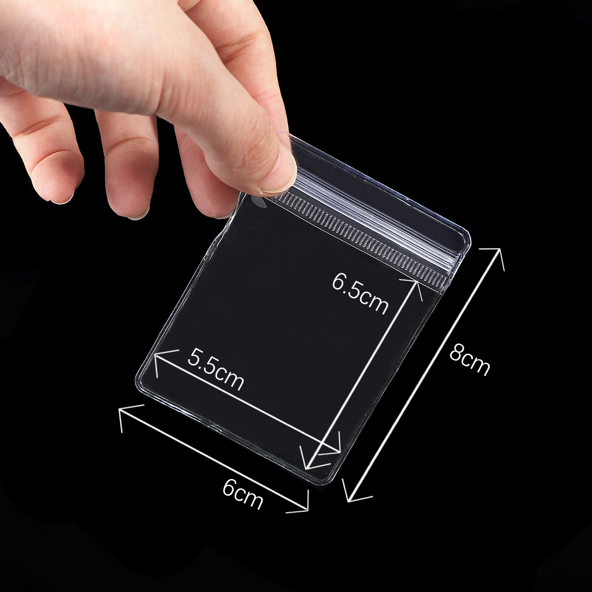 50pcs/lot PVC Zipper Bag Clear Soft Plastic Bag Sealed Anti-oxidation Jewelry Storage Bag Souvenir Universal Packaging: 03