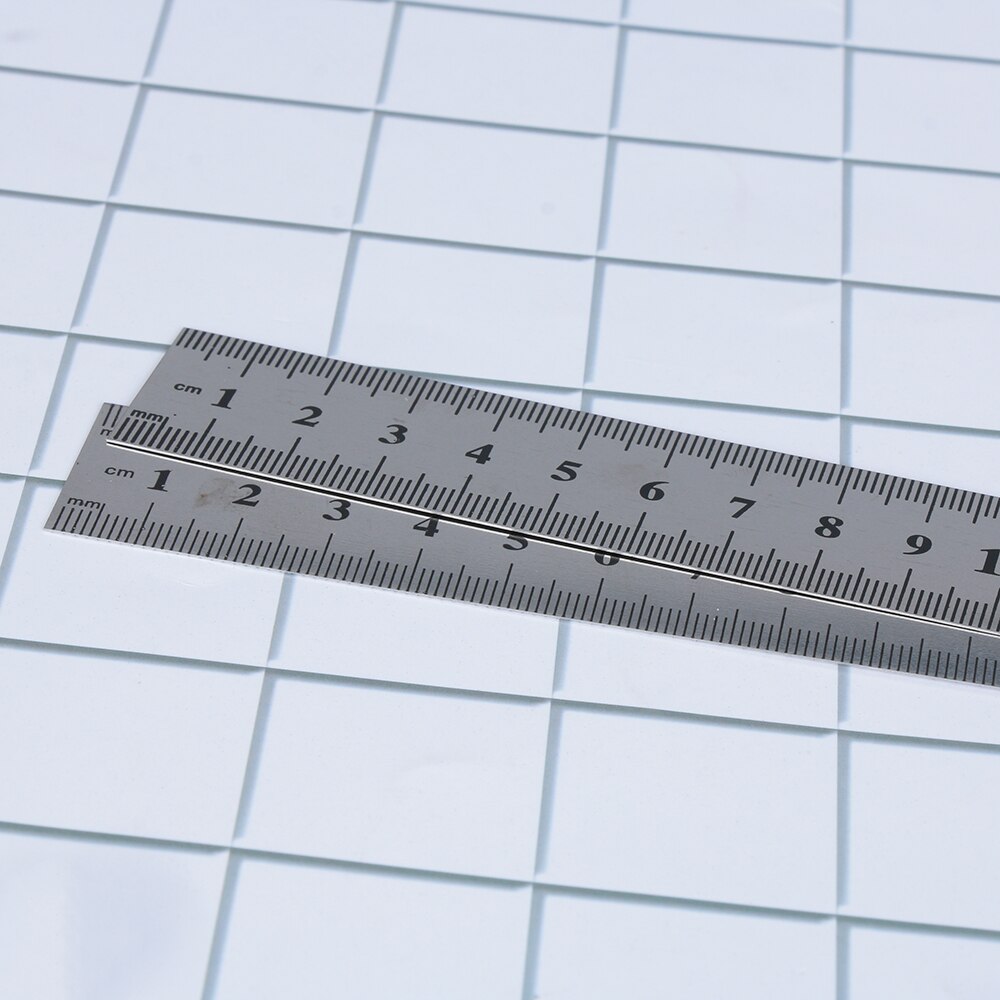 1PC 30/50mm Straight Ruler Stainless Steel Double Sided Metric Imperial Student Stationery Ruler Metal Precision Measuring Tool