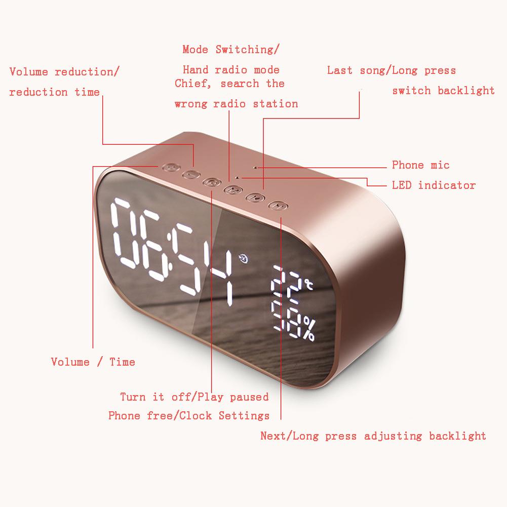 S2 Bluetooth Speaker Wireless Mini Mobile Alarm Clock Speaker Computer Car Subwoofer Multifunctional wireless bluetooth speaker
