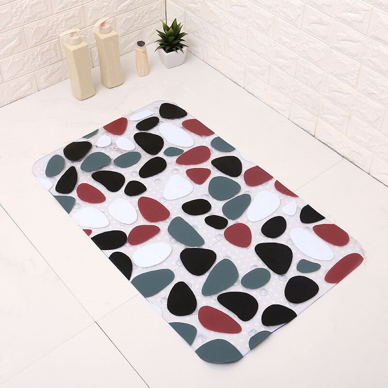 Cartoon Gedrukt Pvc Antislip Mat Kinderen Douche Bad Anti-Slip Voet Pads Badkamer Tapijt Voor Wc Floor plastic Zuignap Ma: Color 4-50x80cm