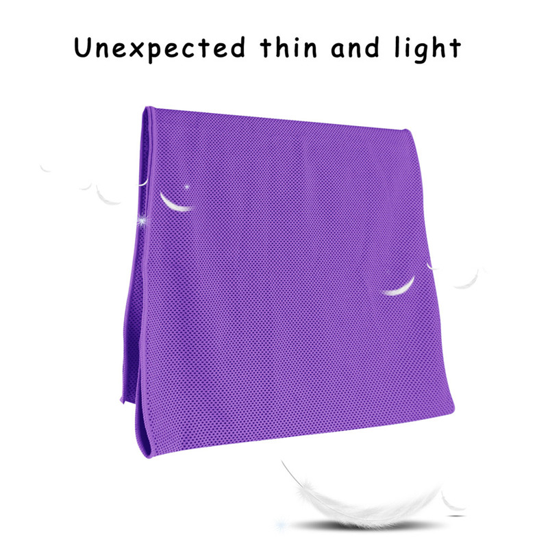 Women Cooling Towel Men Breathable Portable Gym Jogging Enduring Running Swimming Instant Chilly Cool Sports Ice Towel 100*30cm: purple