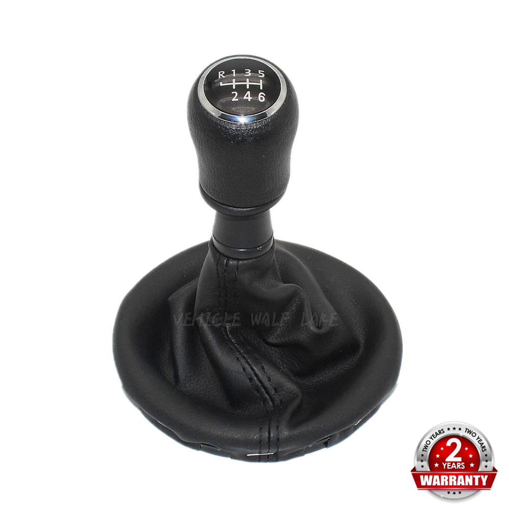 Til vw transporter multivan caravelle  t5 2003 2004 2005 2006 2007 6 speed stick shift knap læder gamasestøvle: Gearknap med bagagerum