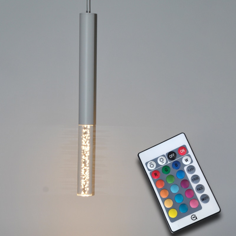 Infraröd fjärrkontroll rgb led taklampa cylinderljus köksö matsal butik bardisk dekorationsrör