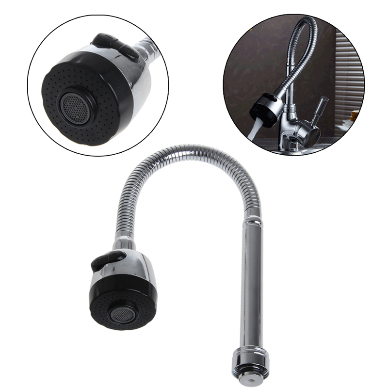 Kjøkkenkran kran slange dobbelt hull vann sink legering erstatningskran 48cm